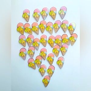 Ice Cream Plastic Charms